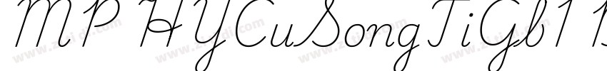 MP HYCuSongTiGb1 Bo字体转换